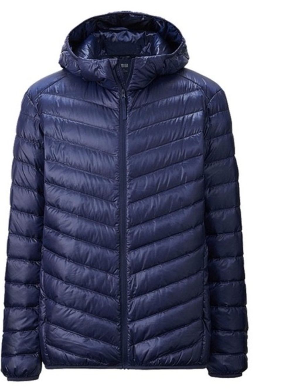 Uniqlo Men's Lightweight Hooded Packable Puffer Jacket - Navy